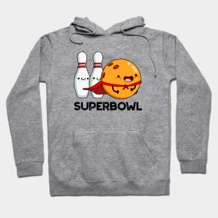 Superbowl Cute Super Hero Bowling Pun Hoodie